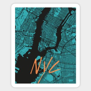 NYC Map Vibes! Sticker